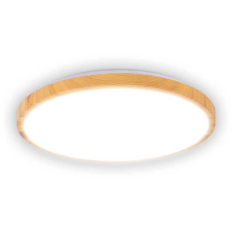 Plafoniera Woody LED 35W 3CCT Erste - vedere frontala design modern alb cu aspect lemn
