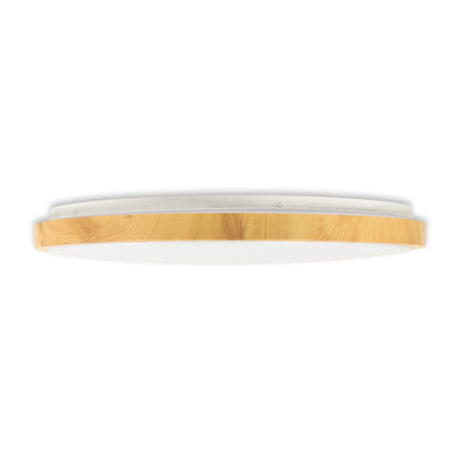 Corp iluminat plafoniera Woody LED 45W Erste 500x65mm alb inserții decor lemn
