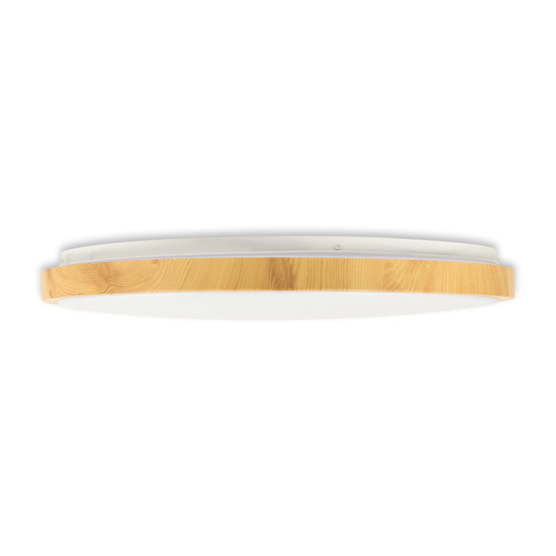 Corp iluminat plafoniera Woody LED 45W Erste 500x65mm alb inserții decor lemn
