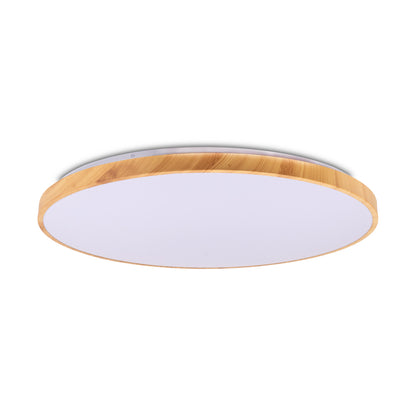 Plafoniera Woody LED 68W 3CCT Erste - vedere frontala design modern alb cu aspect lemn 60cm
