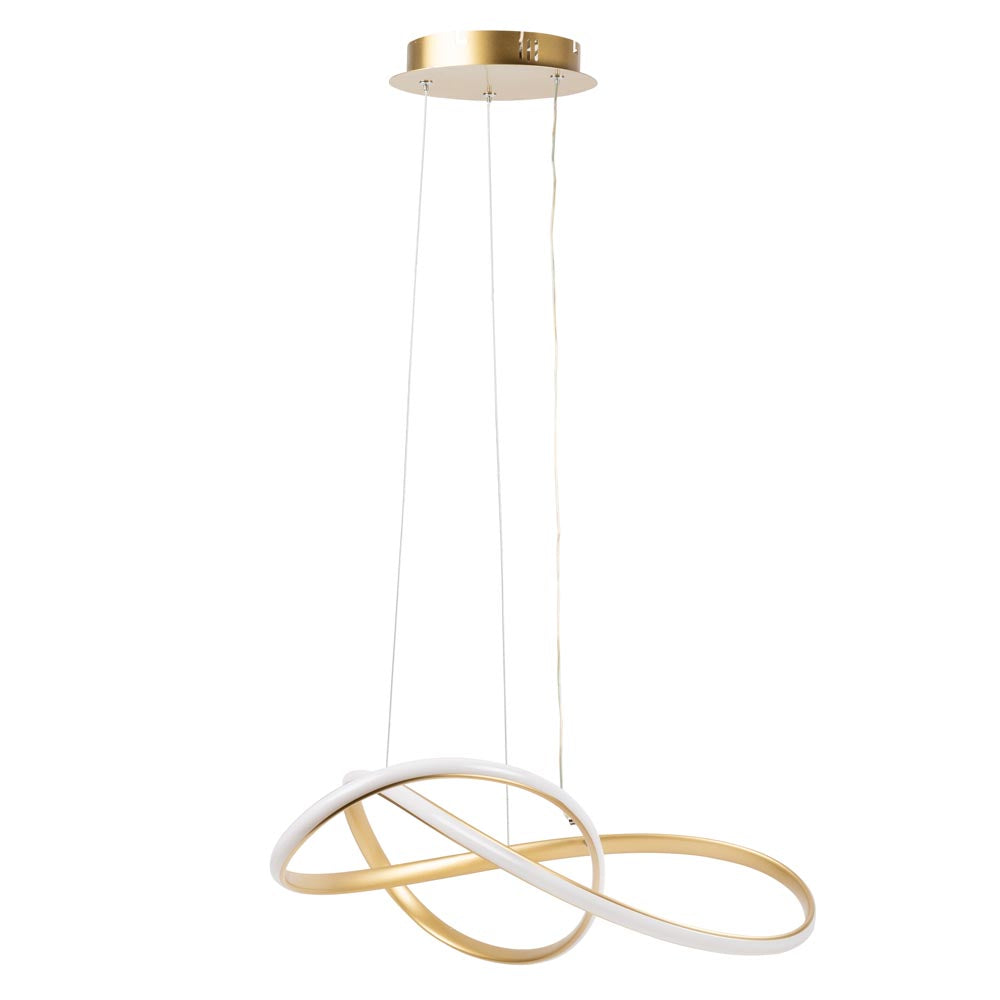 Pendul Libra Erste LED 40W auriu 60cm lumina reglabila 3000-6500K living dining neoclasic modern
