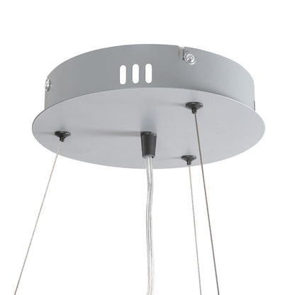 Pendul LED Lind Erste 65W gri 60cm diametru - iluminat ambient elegant interior contemporan

