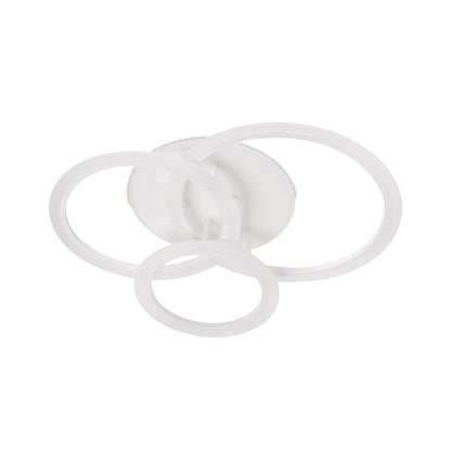Plafoniera Circle LED 90W 3CCT Erste - vedere frontala design geometric cercuri alb
