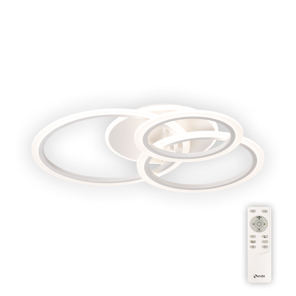 Plafoniera Circle Erste LED 90W cu telecomanda 3CCT iluminat living spatios
