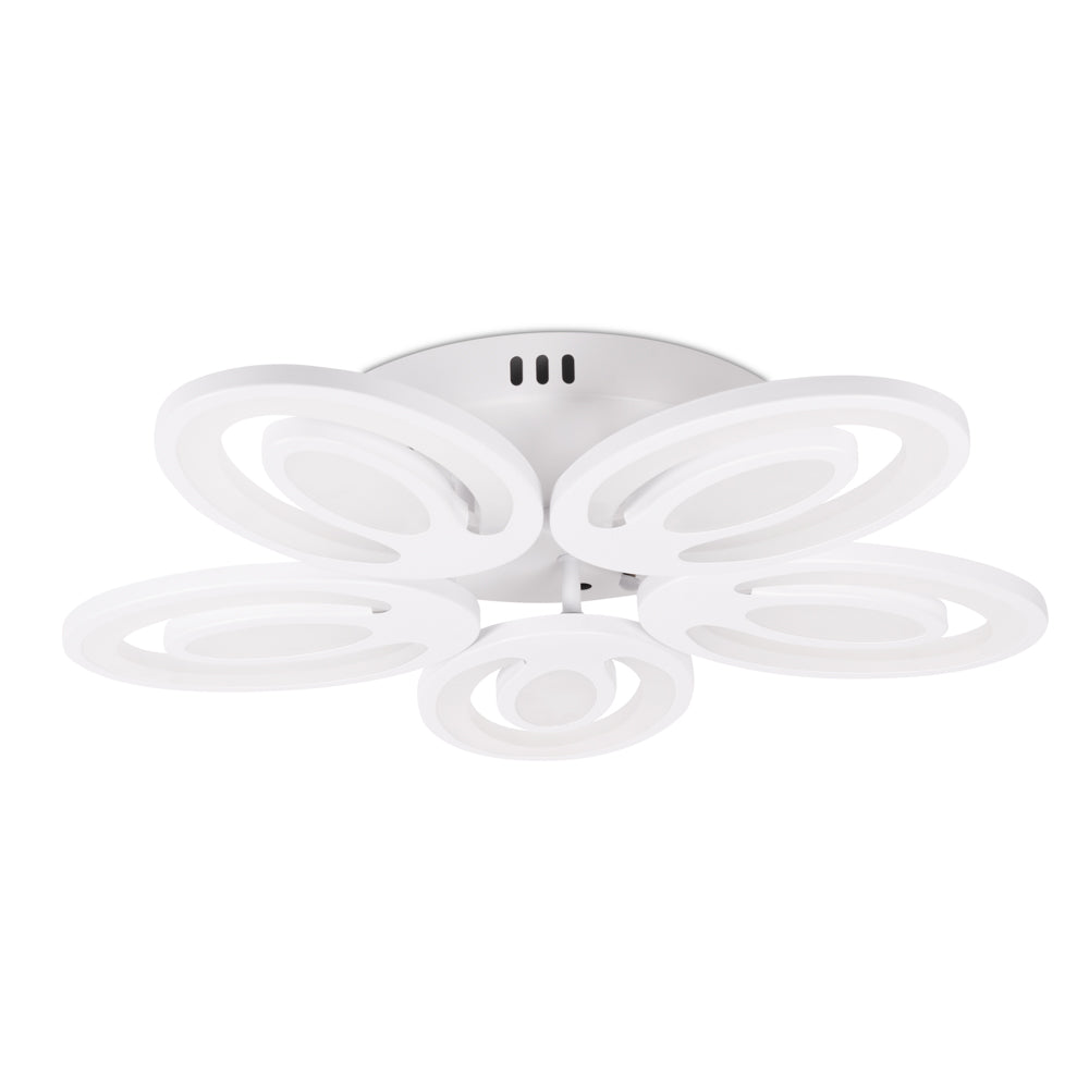 Plafoniera Petal LED 80W 3CCT Erste - vedere frontala design floral modern alb