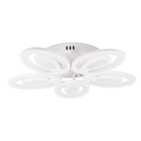 Plafoniera Petal LED 80W 3CCT Erste - vedere frontala design floral modern alb