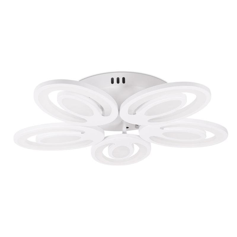 Plafoniera Petal LED 80W 3CCT Erste - vedere frontala design floral modern alb