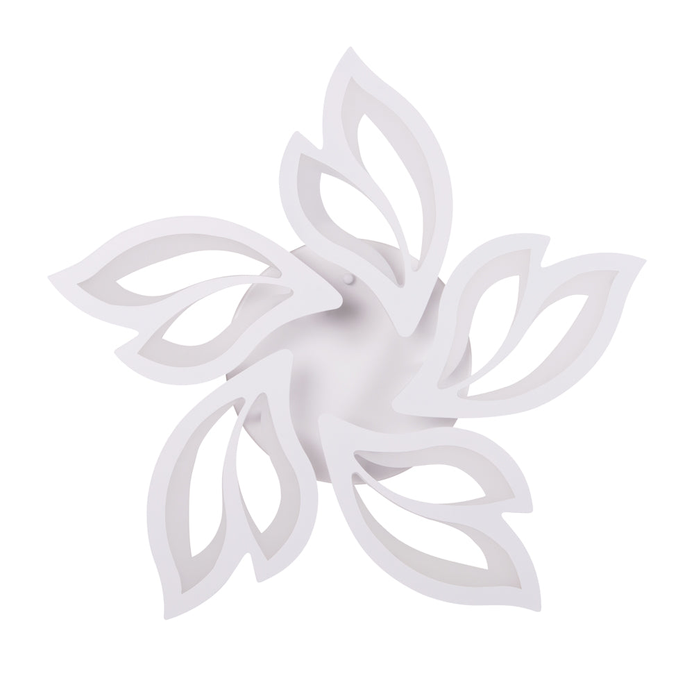 Plafoniera Leaf LED 68W 3CCT Erste - vedere frontala design organic frunze alb