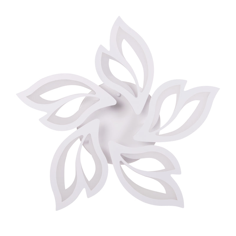 Plafoniera Leaf LED 68W 3CCT Erste - vedere frontala design organic frunze alb