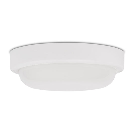 Corp iluminat LED rotund 12W 4000K Novelite - vedere frontala design circular compact alb IP65

