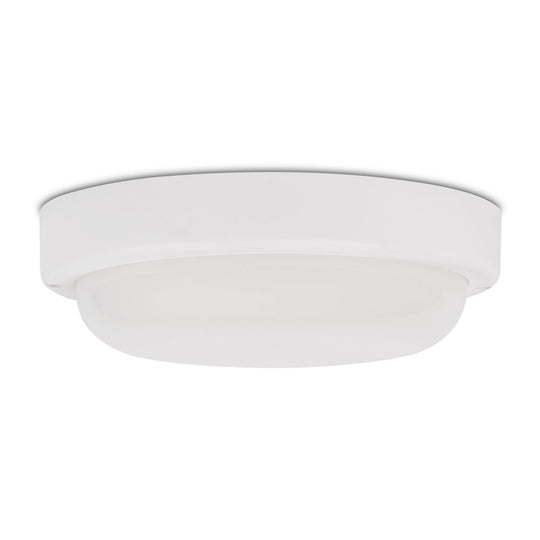 Corp iluminat LED rotund 12W 4000K Novelite - vedere frontala design circular compact alb IP65
