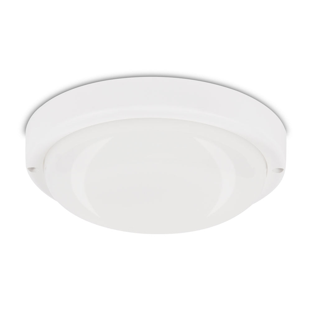 Corp iluminat LED rotund 18W 4000K Novelite - vedere frontala design circular compact alb IP65

