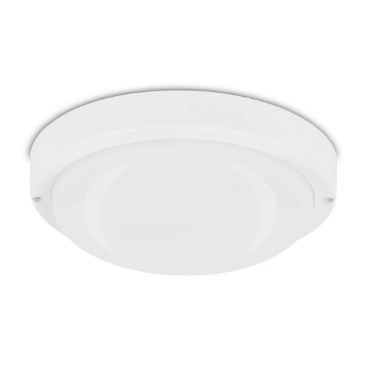 Corp iluminat LED rotund 18W 4000K Novelite - vedere frontala design circular compact alb IP65
