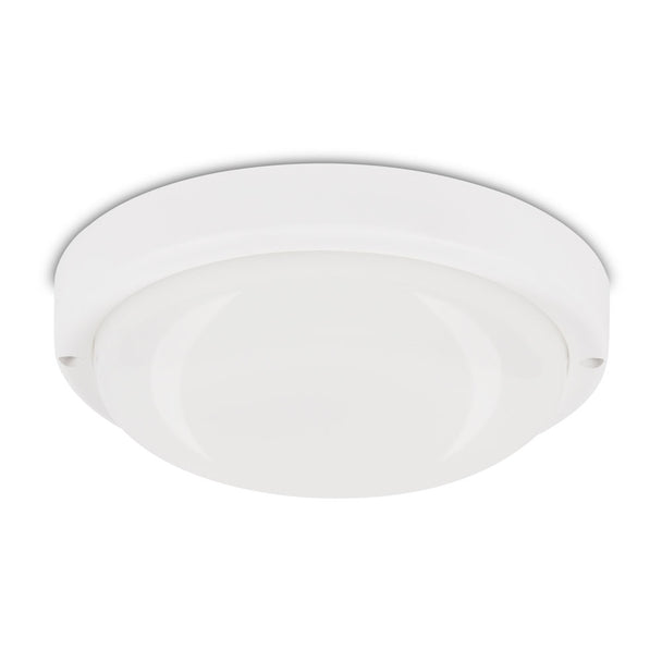 Corp iluminat LED rotund 18W 4000K Novelite - vedere frontala design circular compact alb IP65
