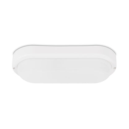 Corp iluminat LED oval 18W Novelite alb 230x105x46mm - iluminat rezistent umiditate praf IP65
