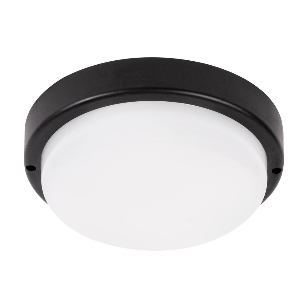 Corp iluminat LED rotund 12W Novelite negru 155x52mm - iluminat industrial modern rezistent IP65
