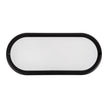 Corp iluminat LED oval 12W 6400K Novelite - vedere frontala design oval compact negru mat IP65
