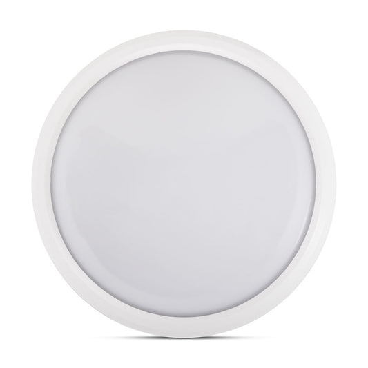 Corp iluminat BAT LED 18W 6400K Novelite KE3H-MW - vedere frontala design compact alb IP65

