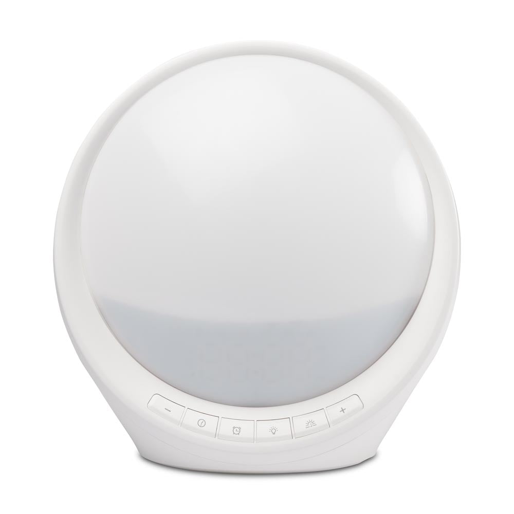 Ceas desteptator Smart Remy Pulsar - vedere frontala design compact modern RGB CCT Tuya WiFi
