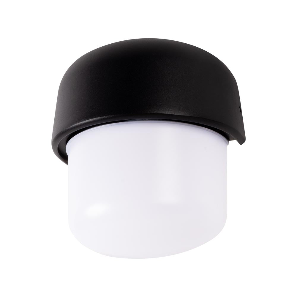 Aplica exterior Bastet LED Erste - vedere laterala design geometric negru mat

