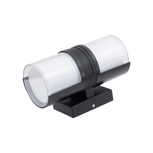 Aplica Edon LED 18W Erste IP65 Negru - detaliu lumina neutra 4000K pe fatada

