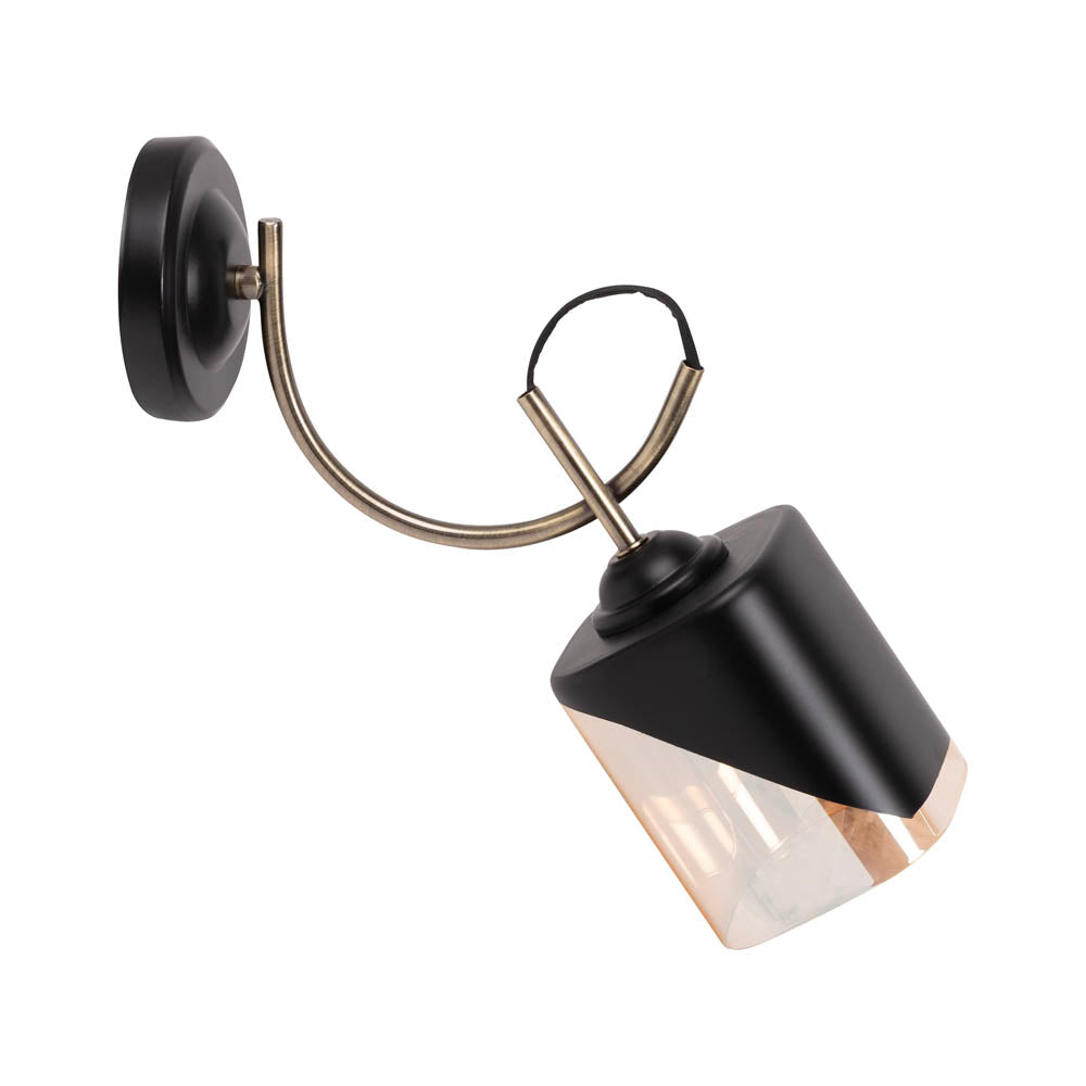 Aplica Smoky Erste design modern negru cu detalii aurii