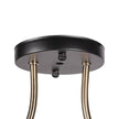 Iluminat interior lustra Smoky 2xE27 negru auriu montaj tavan