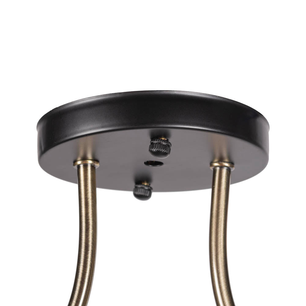 Iluminat interior lustra Smoky 2xE27 negru auriu montaj tavan