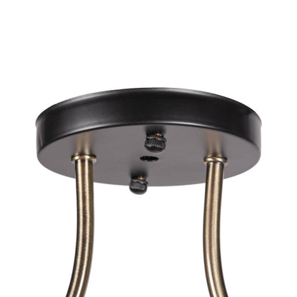 Iluminat interior lustra Smoky 2xE27 negru auriu montaj tavan