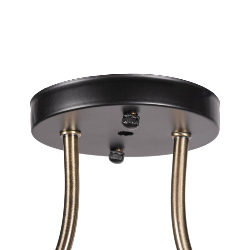 Iluminat interior lustra Smoky 2xE27 negru auriu montaj tavan