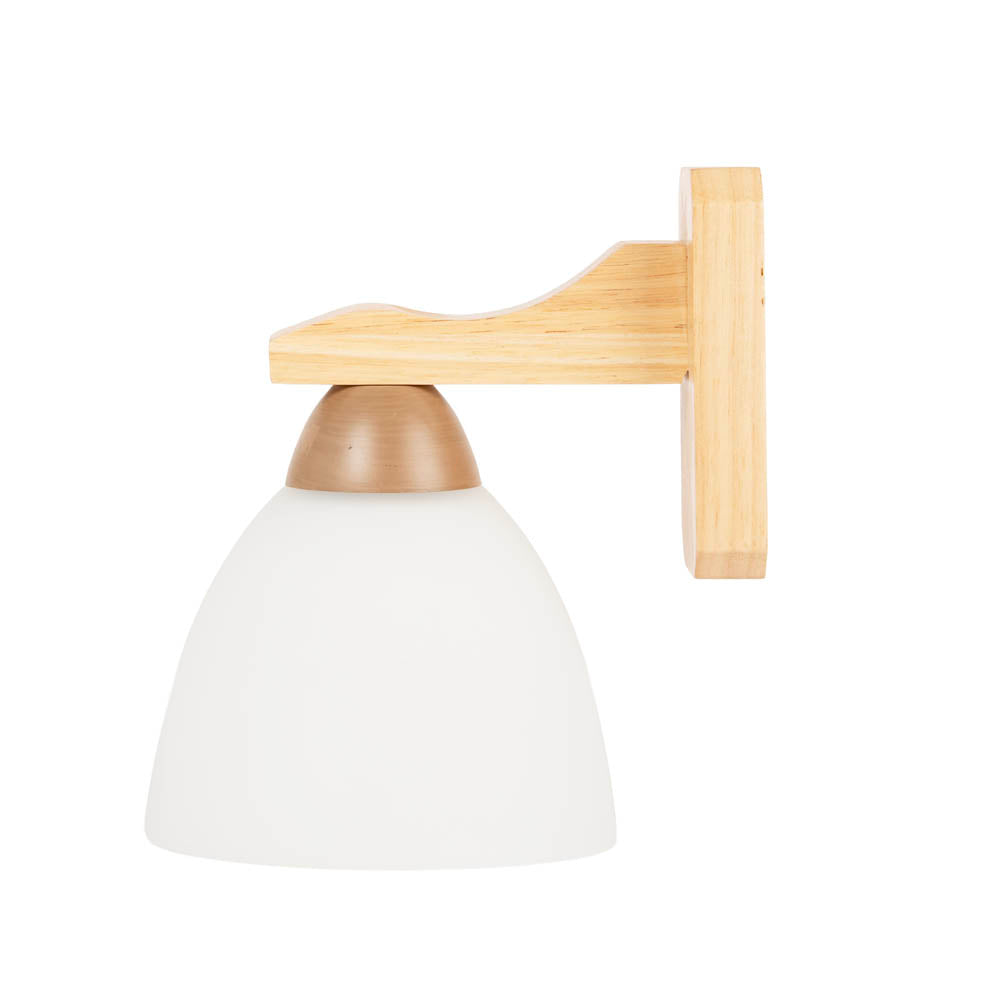 Aplica Lena Erste design scandinav metal si sticla natur alb