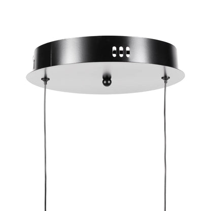 Detaliu finisaj negru mat pendul Glace Erste E27 - linii fluide design modern rafinat