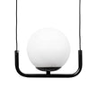 Pendul Glace E27 negru aprins - lumină caldă direcționată dormitor dining boutique