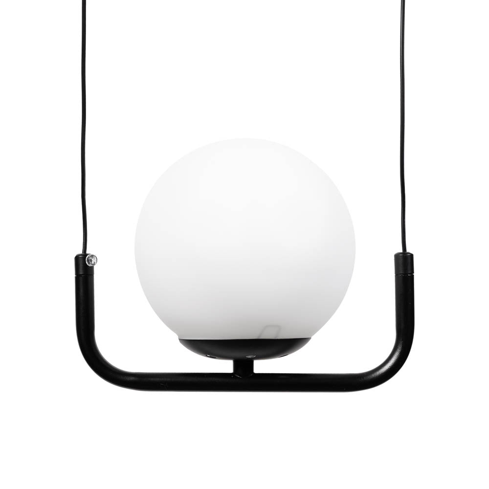 Pendul Glace E27 negru aprins - lumină caldă direcționată dormitor dining boutique