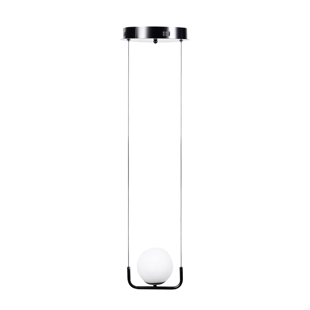 Pendul LED Glace E27 negru mat Erste - design scandinav minimalist suspendat elegant
