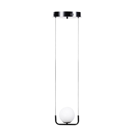 Pendul LED Glace E27 negru mat Erste - design scandinav minimalist suspendat elegant