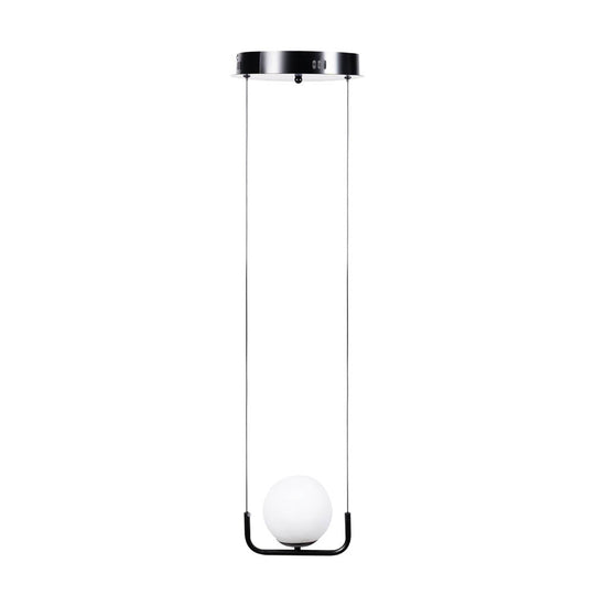 Pendul LED Glace E27 negru mat Erste - design scandinav minimalist suspendat elegant