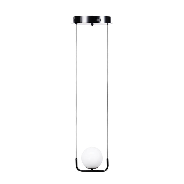 Pendul LED Glace E27 negru mat Erste - design scandinav minimalist suspendat elegant
