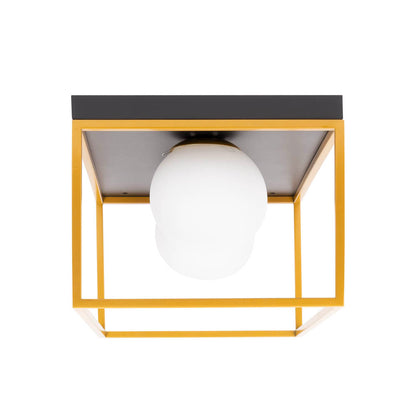 Lustră Luma negru auriu Erste montată tavan living dormitor - eleganță contemporană art deco