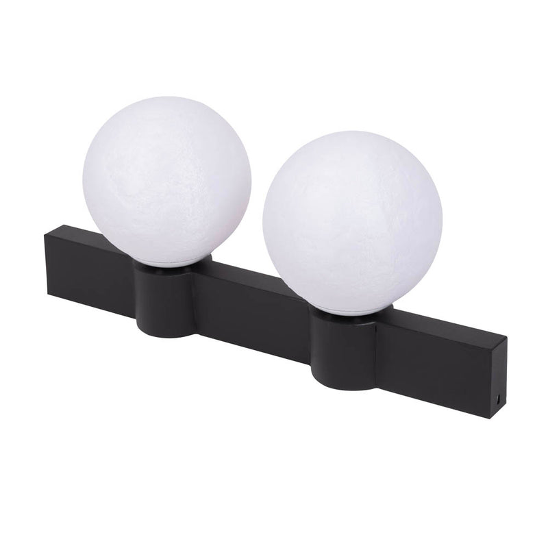 Detaliu finisaj negru alb aplică dublă Glace Erste - design alungit minimalist premium