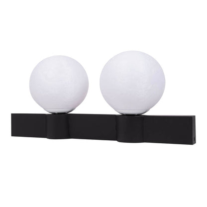 Detaliu 2 socluri E27 aplică Glace negru alb Erste - compatibil bec LED personalizabil