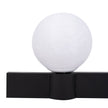 Aplică dublă Glace Erste montată deasupra oglindă living - iluminat accent elegant bicolor