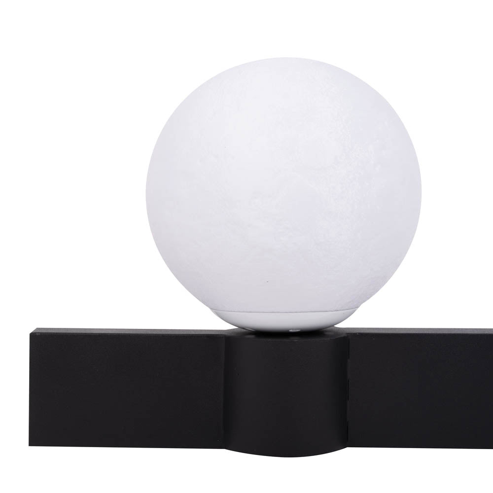 Aplică dublă Glace Erste montată deasupra oglindă living - iluminat accent elegant bicolor