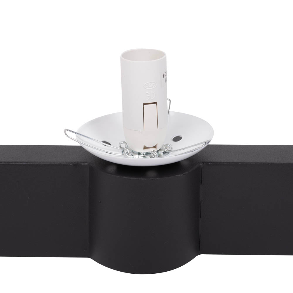 Profil aplică Glace 2xE27 negru alb Erste - construcție robustă design scandinav urban