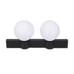Aplică dublă LED Glace 2xE27 negru alb Erste - design bicolor simetric modern iluminat perete