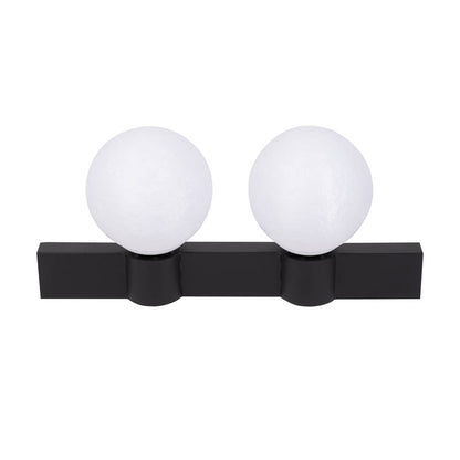 Aplică dublă LED Glace 2xE27 negru alb Erste - design bicolor simetric modern iluminat perete