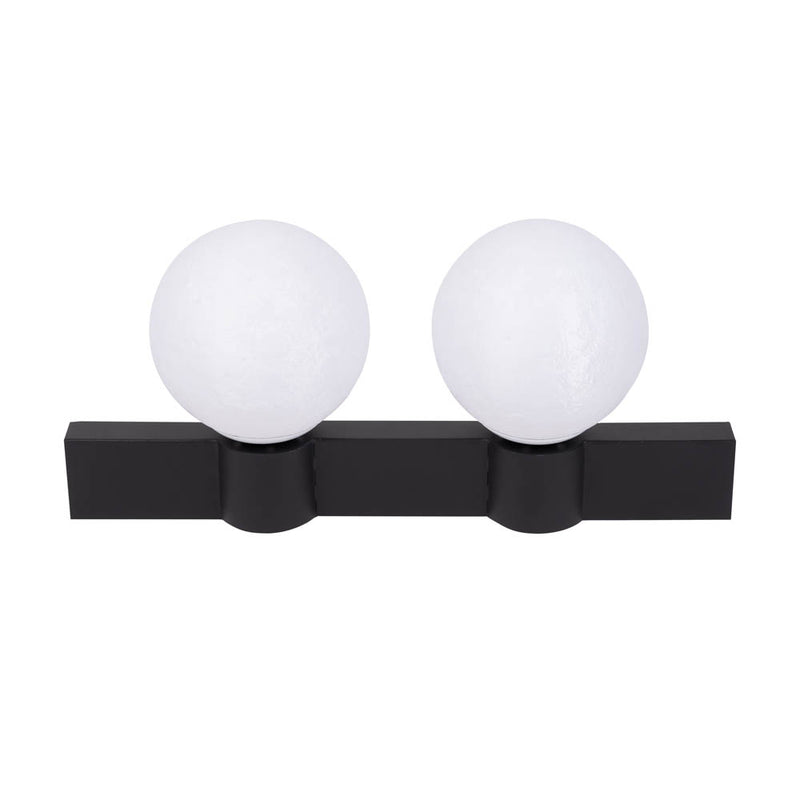 Aplică dublă LED Glace 2xE27 negru alb Erste - design bicolor simetric modern iluminat perete