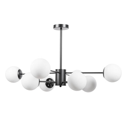 Detaliu 8 brațe ramificate pendul Lace negru Erste - structură metal robust design industrial