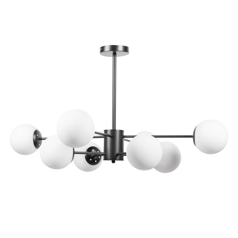 Detaliu 8 brațe ramificate pendul Lace negru Erste - structură metal robust design industrial