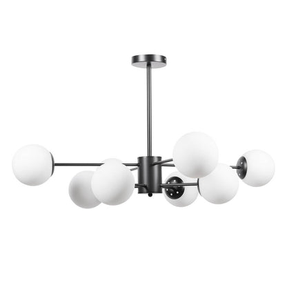 Detaliu socluri E27 pendul Lace 8 brațe negru Erste - compatibil bec Edison filament LED